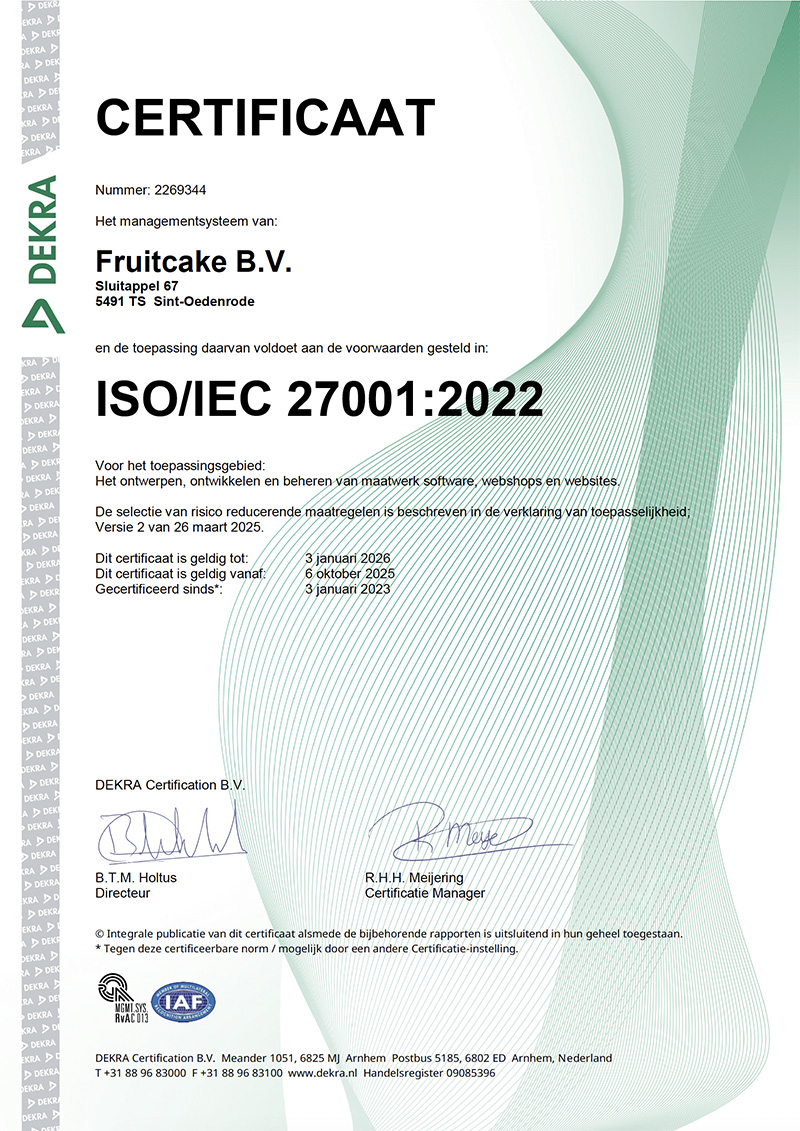 ISO 27001 certificaat