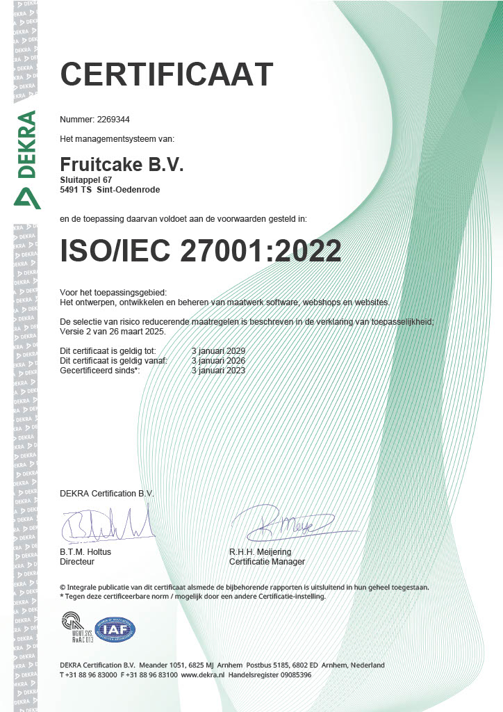 ISO 27001 certificaat