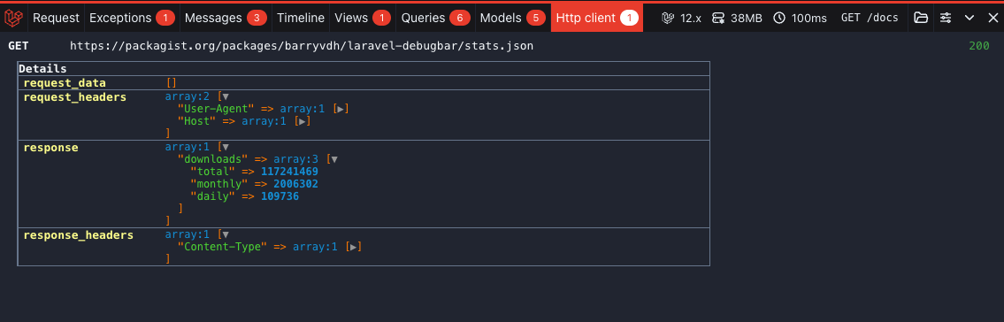 Debugbar Http Client