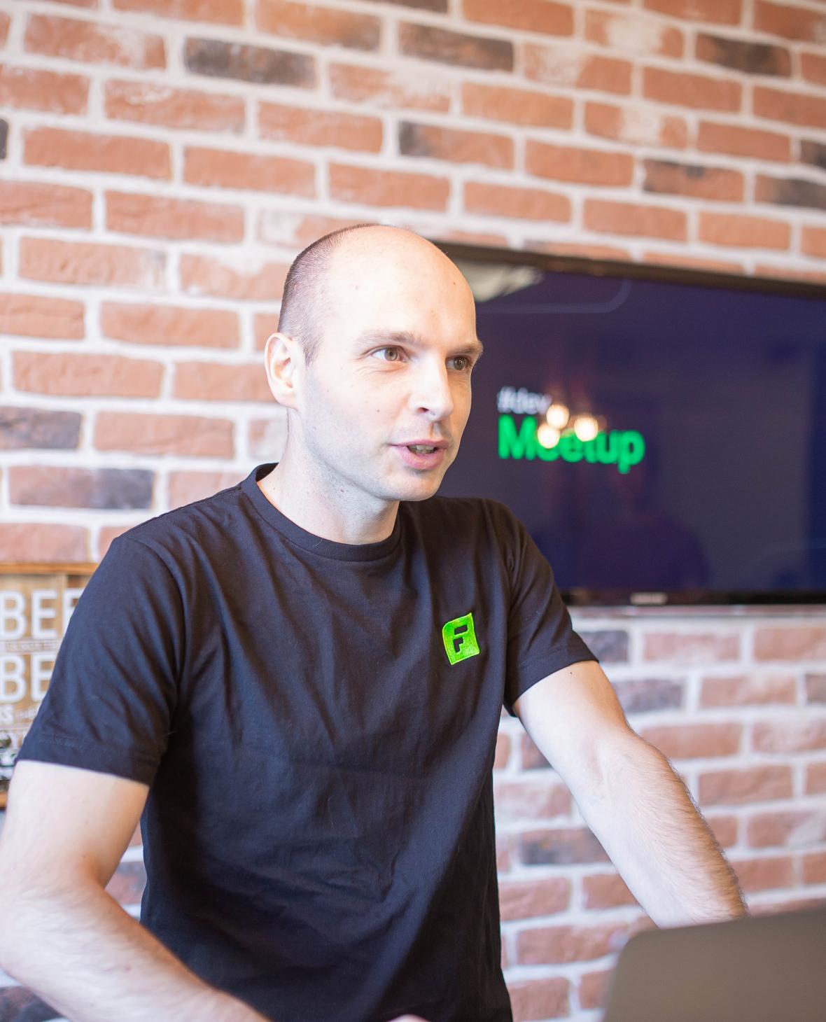 Barry tijdens Meetup